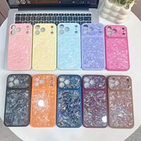 Coque de téléphone mate effet pulvérisé en gros pour iPhone 17 16 15 14 13, coque hybride antichoc à motif, texture coquille