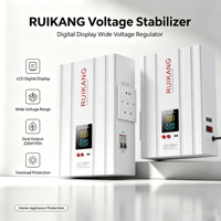 Stabilisateur de tension automatique monophasé mural 220V AC, multi-puissance, écran LCD, boîtier en aluminium, certifié CE, résistant à la chaleur et à l'humidité, pour la maison