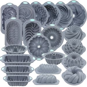 Molde de silicona de grado alimenticio de dos colores, antiadherente, con forma de hilo hueco, corona, nido de pájaro, bandeja de horneado multiforma para postres y <span class=keywords><strong>donuts</strong></span> DIY - Product Image 1