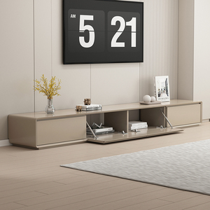 Mobile TV Moderno Sospeso a Parete, <span class=keywords><strong>Design</strong></span> per <span class=keywords><strong>Soggiorno</strong></span>, Unità Porta TV in Legno di Lusso con Spazio di Archiviazione, Adatto per Hotel e Appartamenti - Product Image 1