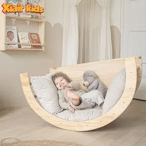 Xiair Montessori Wooden Baby Indoor Climbing Frame Interactive Rocking Chair Educational Toys For Kids Playground Combination