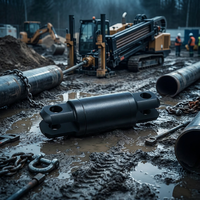 Соединительный элемент Drillsoltek HDD для протяжки трубопроводов с прецизионно обработанными концевыми фитингами