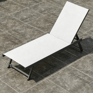 Chaise longue pliable en textilène anti-corrosion <span class=keywords><strong>avec</strong></span> dossier inclinable réglable pour <span class=keywords><strong>jardin</strong></span>, bord <span class=keywords><strong>de</strong></span> mer et piscine, rangement facile - Product Image 6