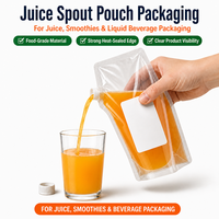 Pochettes souples transparentes personnalisées avec bec verseur pour jus, emballage liquide en gros