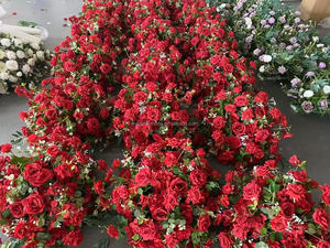 Centres de table floraux bleus personnalisés A142, boules de fleurs de rose en soie, centres de table artificiels en forme de boule de fleurs bleues pour table de mariage - Product Image 5