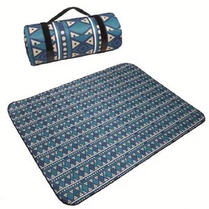 Tapis de camping multi-design en tissu durable avec sangle noire pour la plage, la randonnée, les voyages, les pique-niques en famille, avec sac de transport - Product Image 4