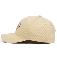 Casquette de baseball 6 panneaux en velours côtelé PVC brodé et imprimé numériquement, style sportif européen et américain, pour sports d'hiver en extérieur, modèle courant