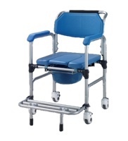 Chaise d'aisance pliante réglable de soins de santé pratique et légère pour les personnes âgées handicapées