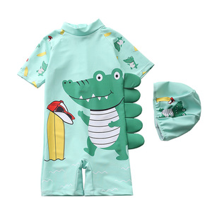 Traje de Baño de Verano Personalizado para Bebés y Niños Pequeños, Traje de Baño de Manga Corta con Estampado de Dibujos Animados, Traje de Baño de Una Pieza para Niños - Product Image 5