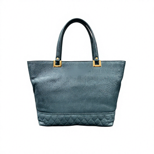 Pochette noire en cuir de buffle véritable, légère, avec fermeture éclair, grande capacité, imperméable, élégante, de luxe, personnalisable OEM, pour le quotidien - Product Image 5