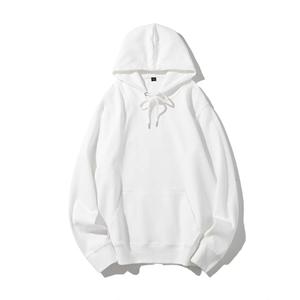 Design Autumn Winter Hooded Pullover Sweatshirt Waterproof Embossed Embroidered Puff Cotton Fleece <b>Jacket</b> Loose Fit - Product Image 4