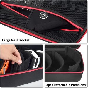 Étui de voyage pour 4 paires de lunettes de ski multiples, sac de protection portable pour lunettes de snowboard avec poche en filet pour gants, voile, spray - Product Image 3