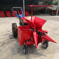 Petite machine agricole, cueilleuse de maïs à une rangée, mini tracteur à conducteur marchant, machine de récolte de maïs à une rangée