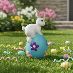 Waterproof <b>Easter</b> Bunny Egg Figurine, Outdoor Spring Decor for Yard/Patio/Lawn, Perfect Ornament for <b>Easter</b> Party - Product Image 1