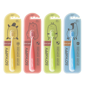 แปรงสีฟันเด็ก So'Happy ขนแปรงนุ่ม สำหรับเด็กอายุ 5-12 ปี แปรงสีฟันฝึกหัดแบบใช้มือ - Product Image 5