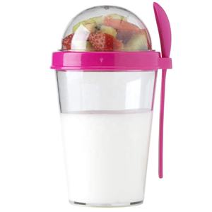 Gobelets à yaourt parfait à emporter avec couvercle, pots de voyage réutilisables en PS pour pouding, yaourt, petit-déjeuner et déjeuner - Product Image 4