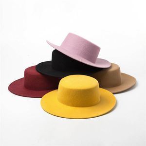Sombreros Fedora de Ala Ancha de Lana para Adultos X1233, Gorras Planas Casuales Transpirables Unisex - Product Image 4