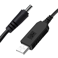 Câble convertisseur de puissance USB 5V vers DC 12V, Câble de charge, Cordon de charge, Ligne de charge