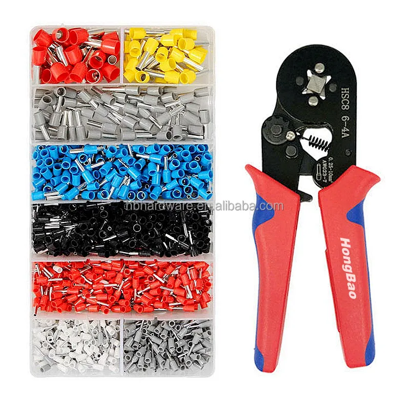Ferrule Wire Tubular Terminal Crimping Tools HSC8 6-4A Pliers For 0.08-10mm2 28-7awg High Precision Electrical Pliers Clamp Sets