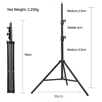 Kit de Iluminación LED COB FG-500X de 500W con Soporte de Luz de 288cm y Softbox Parabólico Profundo de 90cm para Transmisión en Vivo y Fotografía