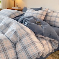 Style nordique 100% coton imprimé nouveaux designs ensembles de literie Super King Plaid lit housse de couette conceptions