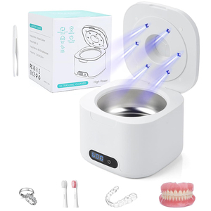 <span class=keywords><strong>Nettoyeur</strong></span> à ultrasons numérique pour bijoux et appareils dentaires, 4 modes, 350 ml, avec minuterie et 6 lumières UV, vente en gros - Product Image 1