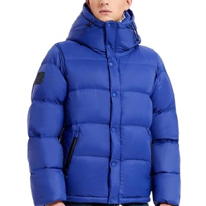Vestes pour hommes Manteaux Veste d'hiver à fermeture éclair de qualité Manteau en duvet à capuche avec logo personnalisé pour hommes - Product Image 2