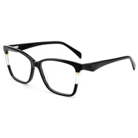 Gafas de Prescripción de Estilo Clásico para Mujer con Lentes de Acetato, Gafas Ópticas con Diseño de Moda