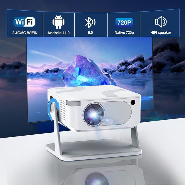 2026 New Ultra-Light Touch Interaction Projector with Adjustable Stand for Home Office & Outdoor Use