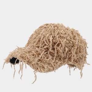Automne hiver en peluche casquette de Baseball créative imitation fourrure avec frange de plumes de dinde à la mode chaud pour les voyages à la plage - Product Image 6
