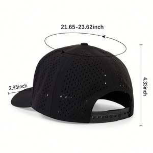Gorra de Béisbol Impermeable de 6 Paneles de Alta Calidad, Personalizada de Fábrica, con Perforación Láser, al por Mayor y en Stock - Product Image 4
