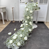 Pengaturan bunga gantung panduan jalan bunga bayi bunga Runner Ball untuk pernikahan dekorasi pengantin Gypsophila lengkungan bunga St
