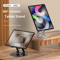 Support de support de téléphone pour tablette rotatif à 360 degrés en alliage métallique pliable réglable Portable pour bureau
