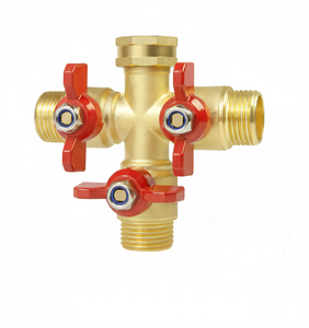 HydraFlow TriPort Collecteur en laiton massif Matrice de distribution d'eau Diviseur d'irrigation haute pression - Product Image 1