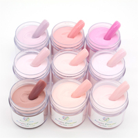 En vrac 1oz/28g bouteille Nude/rose/clair/néon couleurs séchage rapide ongles français crémeux acrylique trempage 3 1 poudre poudre haute visibilité