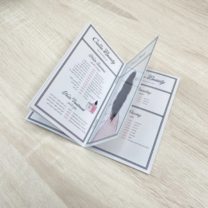 โบรชัวร์ธุรกิจคุณภาพสูง เคลือบเงา สำหรับเครื่องสำอาง เครื่องประดับ แคตตาล็อกกระดาษ แผ่นพับยาทาเล็บ พร้อมโลโก้แบบกำหนดเอง - Product Image 3