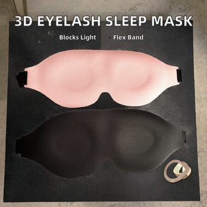 Máscara <span class=keywords><strong>de</strong></span> sueño ajustable 3D para ojos para ojo profundo suave transpirable memoria <span class=keywords><strong>de</strong></span> rebote lento tejido <span class=keywords><strong>de</strong></span> algodón extensión <span class=keywords><strong>de</strong></span> <span class=keywords><strong>pestañas</strong></span> máscara para dormir - Product Image 2