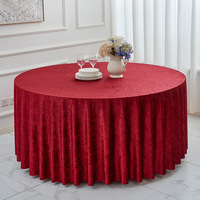 Nappe Ronde en Velours Épais de Luxe, Jupe de Table Plissée Élégante, Housse de Table en Velours Premium pour Hôtels, Mariages et Décoration de Fêtes à Domicile