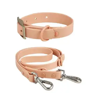 Personalized Pvc Leash Set Waterproof Dog Collar Leashes Designer Dog Leash Luxury Pet Products