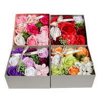 Offre Spéciale – Boîte de fleurs de savon artificielles en forme de rose, faites à la main, au toucher doux et naturel, cadeau créatif pour la fête des enseignants ou un anniversaire, surprise pour les meilleures amies