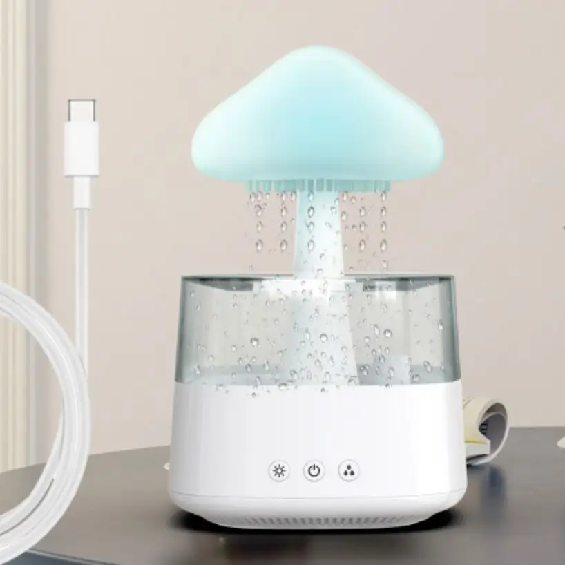 New Design Timing Function Essential Oil Diffuser Rain-cloud Raindrop Mushroom humidifier
