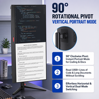 PC tout-en-un avec support réglable en hauteur 130 mm vertical, écran ultra-large 30 pouces 2560x1080, Intel Core i5, Windows 11 pour usage bureautique
