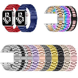 Bracelet en métal pour <span class=keywords><strong>Apple</strong></span> <span class=keywords><strong>Watch</strong></span> <span class=keywords><strong>Ultra</strong></span> <span class=keywords><strong>49</strong></span> <span class=keywords><strong>MM</strong></span> 8 7 45 41 Bracelet de montre intelligente en acier inoxydable pour IWatch 6 5 4 3 SE 44 42 40MM Bandes - Product Image 5