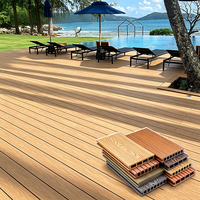 Planches de terrasse WPC modernes de qualité supérieure à grain droit, anti-vieillissement, à emboîtement, pour extérieur et jardin