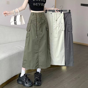 Vestido de Mujer con Nuevo Diseño 2026, Falda Midi con Cordón Ajustable y Estilo <span class=keywords><strong>Cargo</strong></span> para Todas las Temporadas - Product Image 1