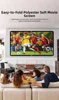 Écran de projection mural extérieur 60-120 pouces pour projecteur à ultra courte focale 4K Fresnel, écran de projection motorisé