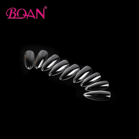 500 faux ongles transparents carrés à couverture complète, sans couture, pour nail art