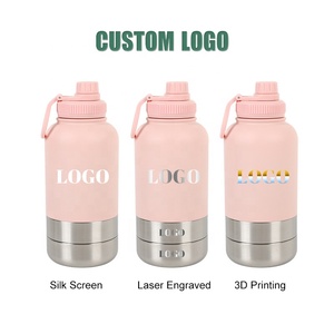 Ciotole Portatili per Cani 3in1 da 32oz in Acciaio Inox con Isolamento Sottovuoto e Logo Personalizzato, Bottiglie d'Acqua per Viaggi all'Aperto - Product Image 2
