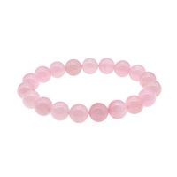 Bracelet élastique en pierre précieuse naturelle pour femmes et filles, bijou fait main, perles en Quartz Rose, 6/8/10mm, vente en gros