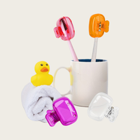 Funda para Cepillo de Dientes Personalizada con Impresión Serigráfica Ranguo, Logotipo Personalizado, Plástico Transparente con Clip, Color Personalizado, Venta al Por Mayor para Viajes